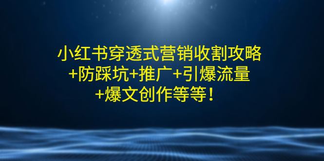 【副业3299期】小红书赚钱攻略：小红书玩法和运营机制全套教程