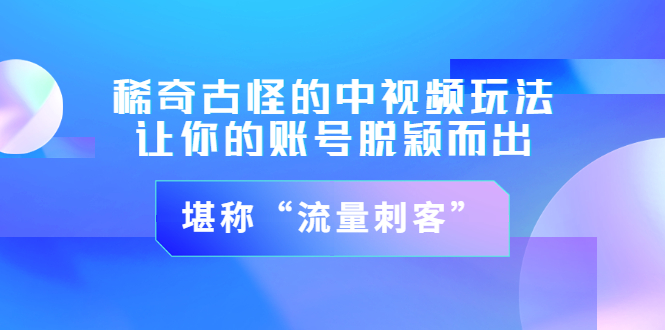 中视频计划怎么赚钱：稀奇古怪的中视频玩法，堪称“流量刺客”（图文+视频)