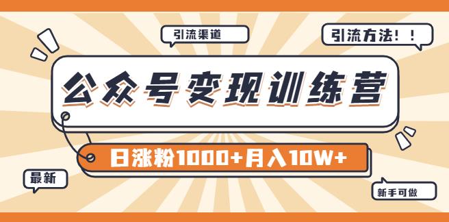 【副业3700】如何利用公众号赚钱：0成本日涨粉1000+让你月赚10W+（8月24号更新）