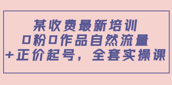 【副业3711】抖音最新玩法：0粉0作品自然流量+正价起号，全套实操课